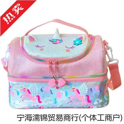 小生lunchbag午包卡餐防水饭学兜儿童保温饭盒FHJ包通手提袋便当