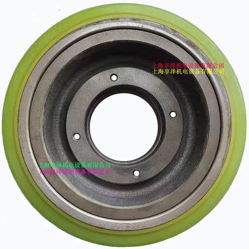 1.254100电5现代动堆叉车BR15前轮承载轮H子升高高机聚氨酯负载轮