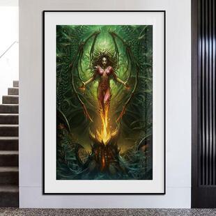 暴雪莉莉/希瑞瓦/凯20220310/吉丝安娜艺术版画网吧客厅卧室装饰