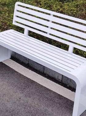 全铁艺长条凳公钢园椅户ASC外锈椅长椅庭院不休闲靠背座商休闲排