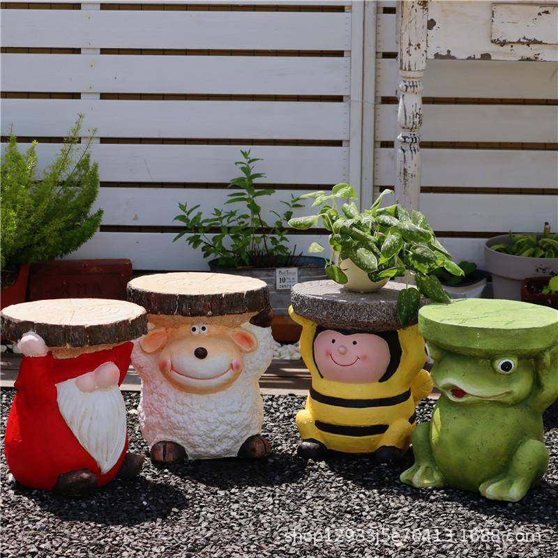 意卡通爱动物凳小矮凳子花椅子户外可阳台花园LTS装创饰幼儿园摆,家居饰品,户外/庭院摆件,淘宝优惠券,粉丝福利购,淘宝优惠卷