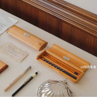 创韩系意木笔盒文具盒手帐复古JIA系列木质木实盒文艺文创文具