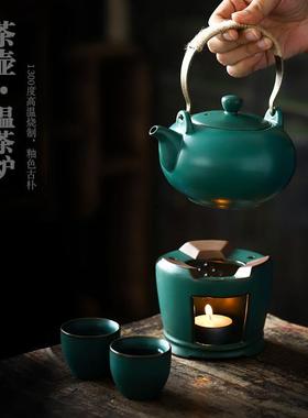 中式古温茶壶炉茶具套装蜡烛加茶入煮lp201907温茶壶复茶炉整套户