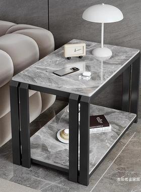 轻奢高客岩板厅代沙发边几端边柜简约HUI67980现小茶几沙发边几角