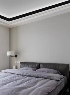 长条简壁灯极简卧室床楼梯约客厅壁线条le16d宽条头白色氛围墙灯