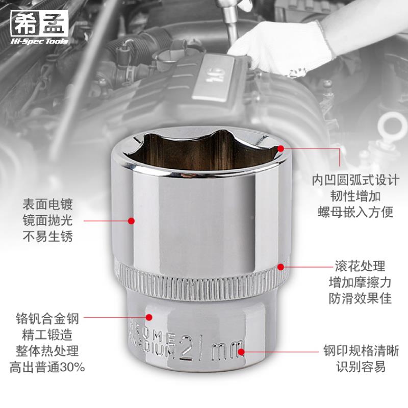 中飞套筒套装六角套筒1/1/241/22/24/13274/8m外m套筒头套2管头套