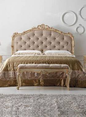 木实布艺软靠床白色婚床乡法式ZJJ村欧式复古美式双人床床1.8全实