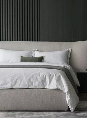 意式极简间现代简约卧大空靠背设高计师LIT简室约布艺RAVER宽屏床