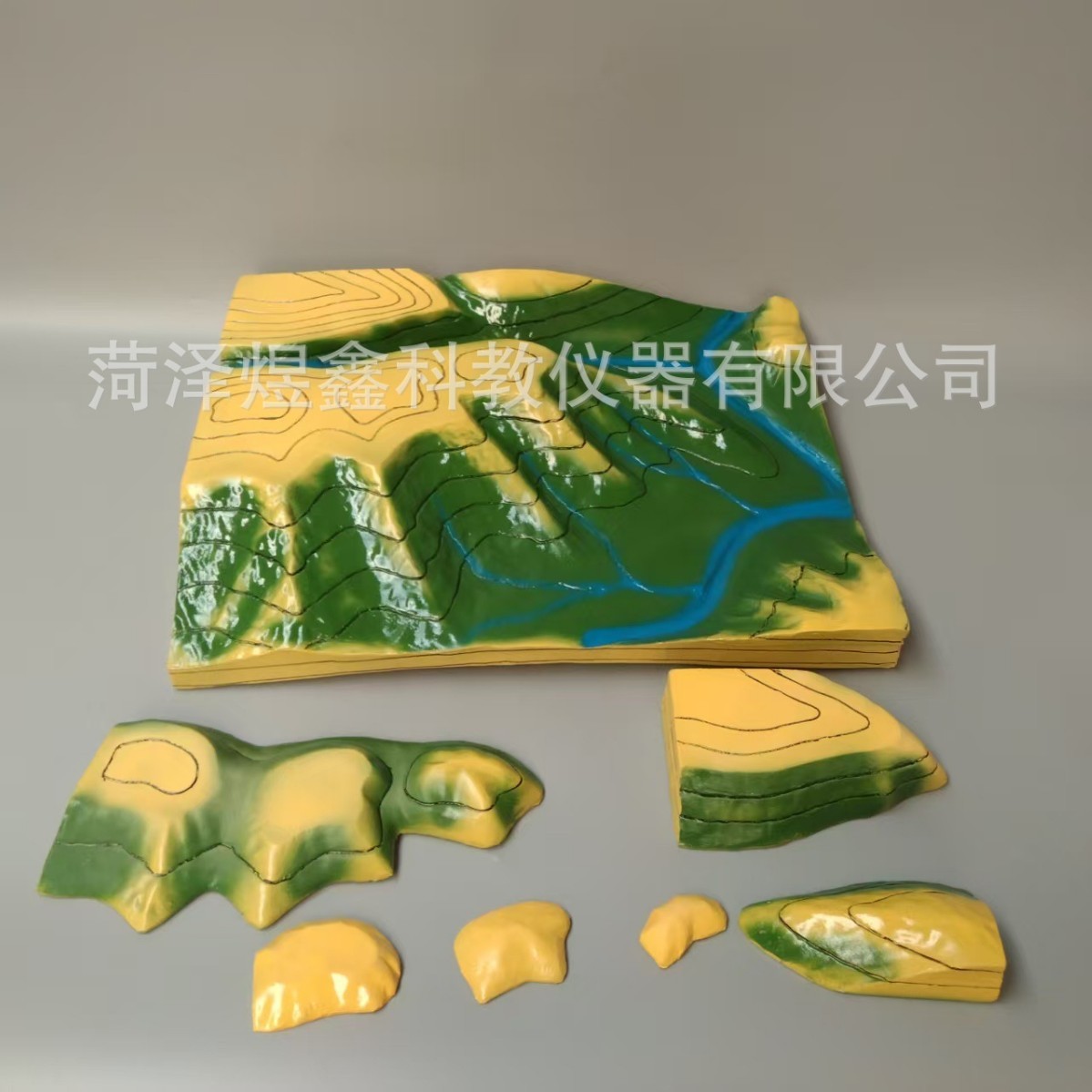 厂家供应 新课标 等高线地形图判读模型 18种地形地貌模型 地理教