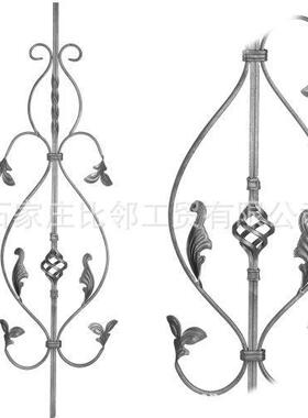 石河家庄TMK配铁艺件北锻造铁艺别墅大门及配件