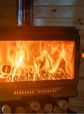 工厂直赏销真炉火壁TS-009S跨境户外柴火炉露营真火观炉