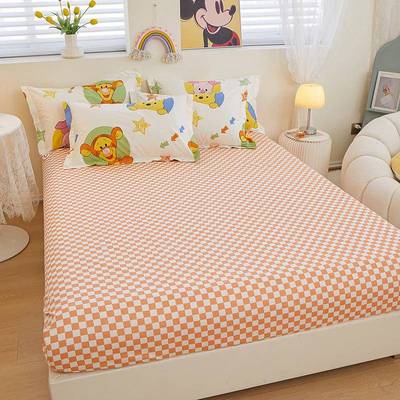 小清新件风纯棉笠单15x200cm全棉床床罩1800x200席梦思床垫保YL00