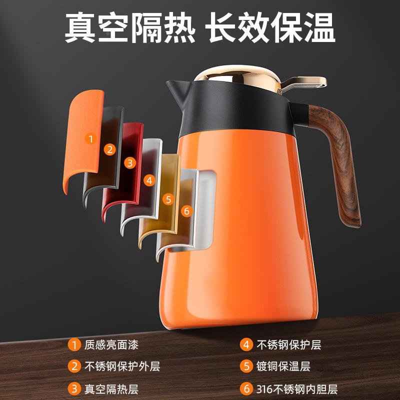 Kt办ok保温壶16不40390锈钢焖茶壶公室大容养量3家用泡茶生水瓶