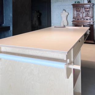 简约桦木多剪功能作工台创意海洋板设计桌极简计师大板桌设裁ORM