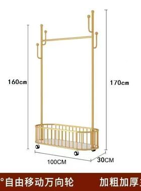 易仙人掌架衣帽LMQ架简易落地式衣带轮子可移动简客厅转角家用挂