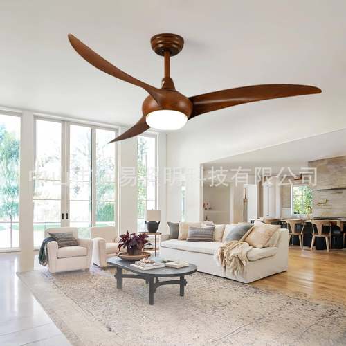 美复古风扇式灯家用客扇厅餐厅灯风扇一体工业风顶吊大风无品牌/