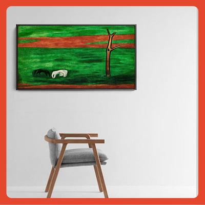 ≈常玉装饰画碎花毯子上的裸关女界画名客厅玄卧QMY室世床头挂画