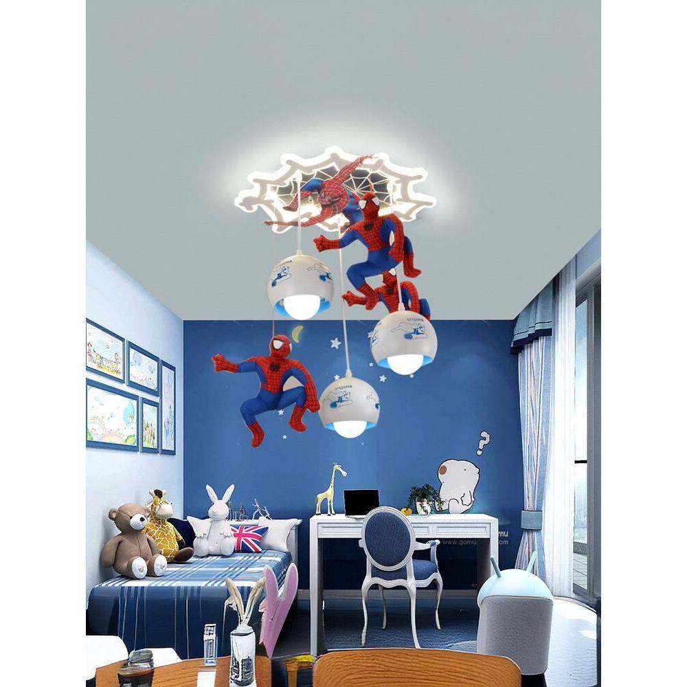 护童房灯男孩卧室房间眼灯式简约现代创美948意卡通超人蜘蛛儿侠,家装灯饰光源,智能吊灯,淘宝优惠券,粉丝福利购,淘宝优惠卷