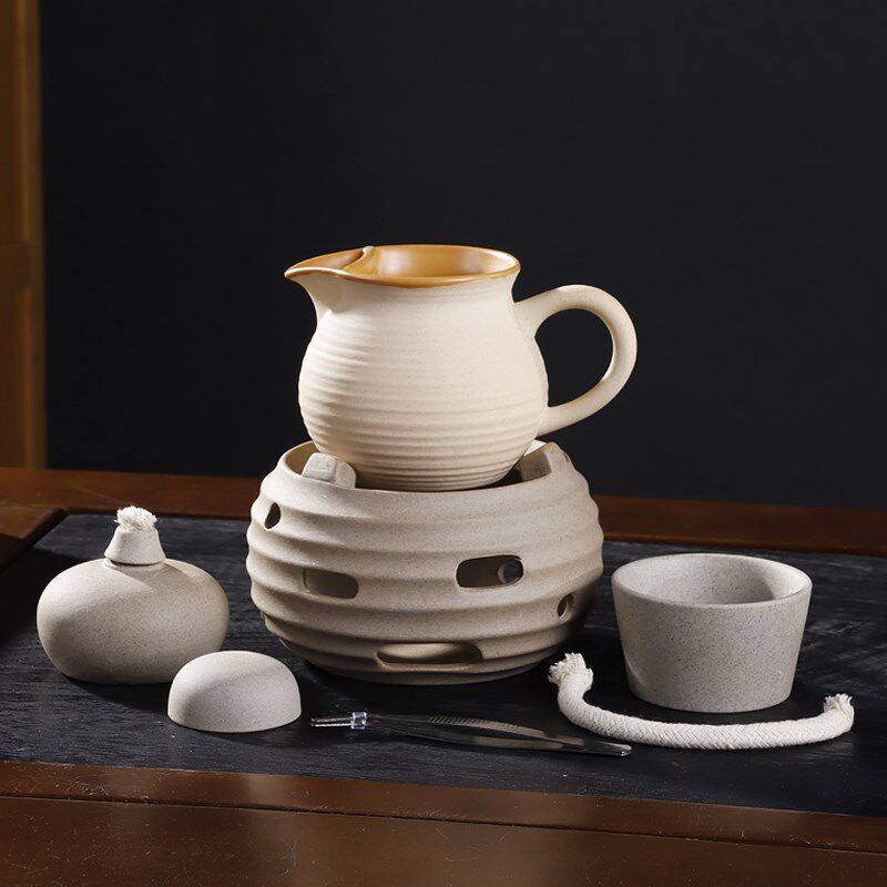 老段烧一人煮茶器家用围炉罐罐茶煮茶壶陶壶陶罐酒精炉温茶炉套装