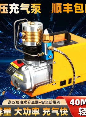 极峰220V高压打气机40mpa空气压缩机30mpa双缸单缸水冷风冷充气泵