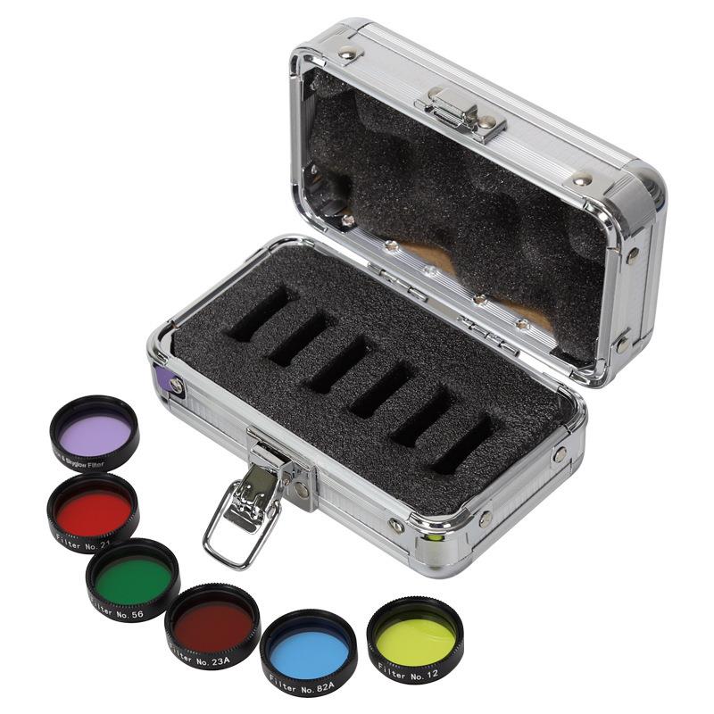 6色套装黃橙红绿蓝紫moon月亮星云滤镜带铝箱5P9971K