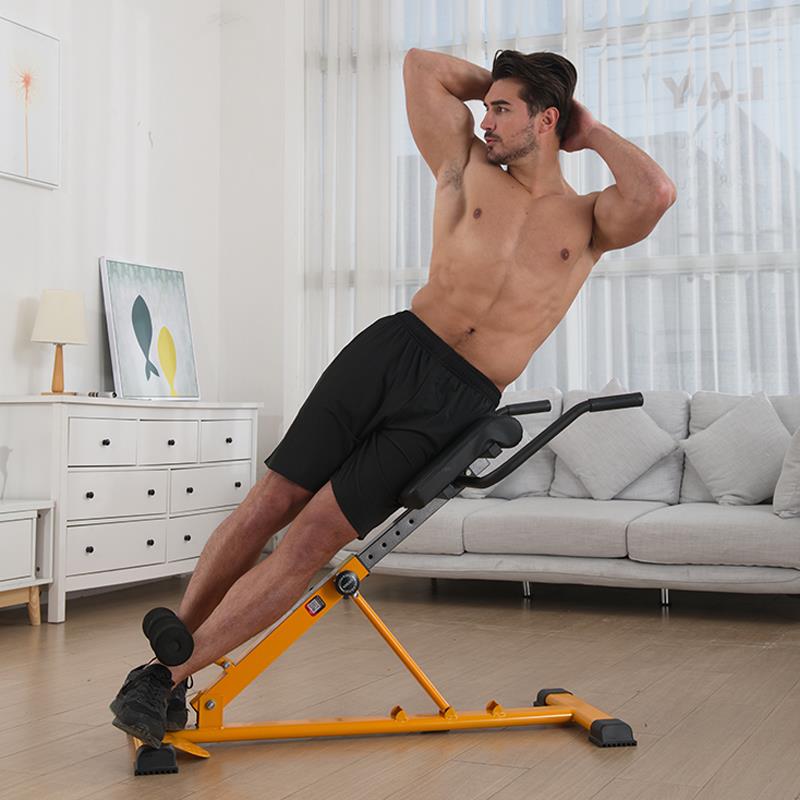 家用罗马椅山羊挺身器折叠可调节多功能哑铃凳腿背部肌肉健身之满