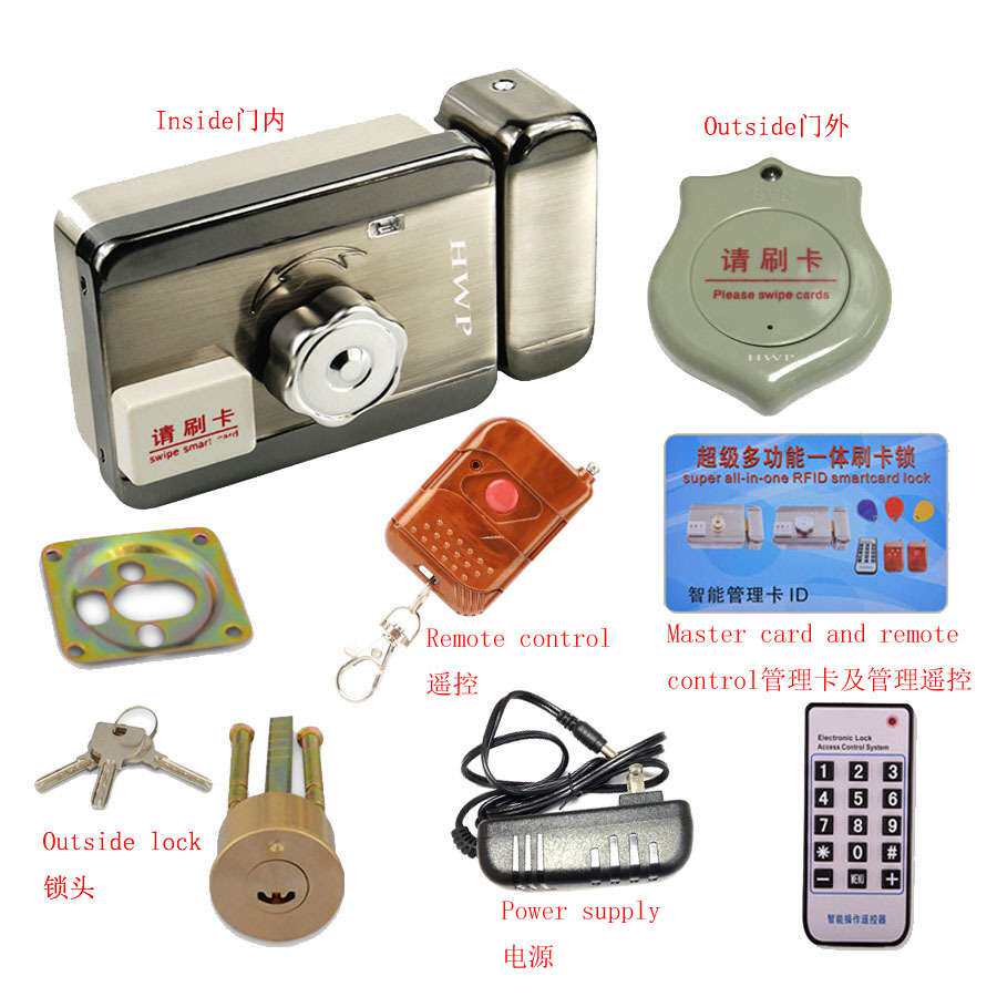 磁卡锁防复制电机锁楼宇对讲门锁门禁锁灵性锁出租屋刷卡锁智能锁