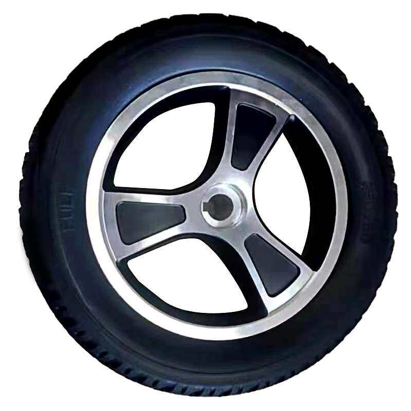 10寸PU实心轮 电动代步车轮胎踏板车电动轮椅后轮 免充气实心胎