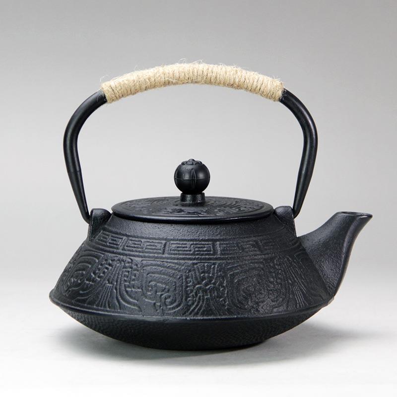 铸铁茶壶过滤网铁壶烧水泡茶壶家用养生铁艺茶壶日式跨境铁壶茶具