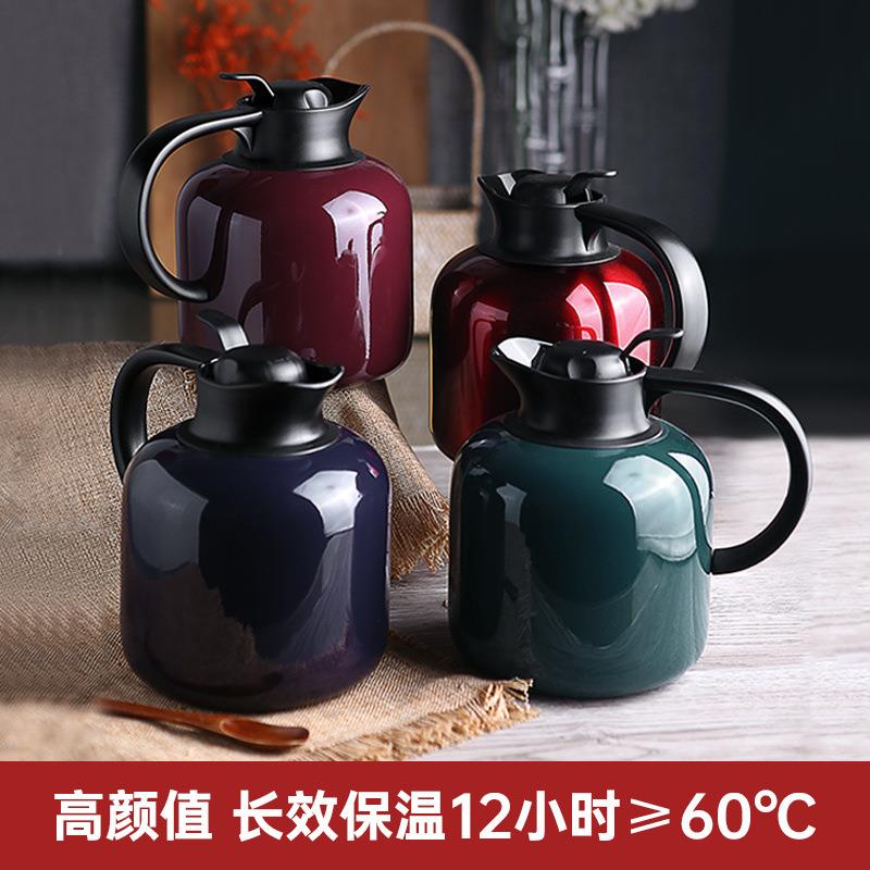 斯鲁卡保温壶家用304不锈钢保温水壶车载复古欧式