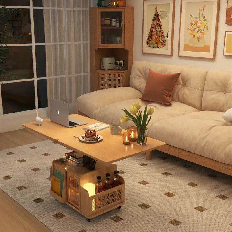 现代简约全实木多功能可移动茶几边几北欧可升降茶台餐桌小户型,电子元器件市场,其它元器件,淘宝优惠券,粉丝福利购,淘宝优惠卷