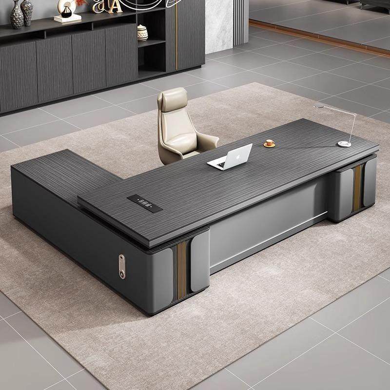 办公室总裁桌老板桌椅组合现代轻奢高级经理桌商用大班台办公家具