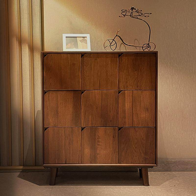 北欧黑胡桃实木九斗柜储物柜客厅靠墙餐边柜轻奢收纳柜复古抽屉柜,电子元器件市场,其它元器件,淘宝优惠券,粉丝福利购,淘宝优惠卷