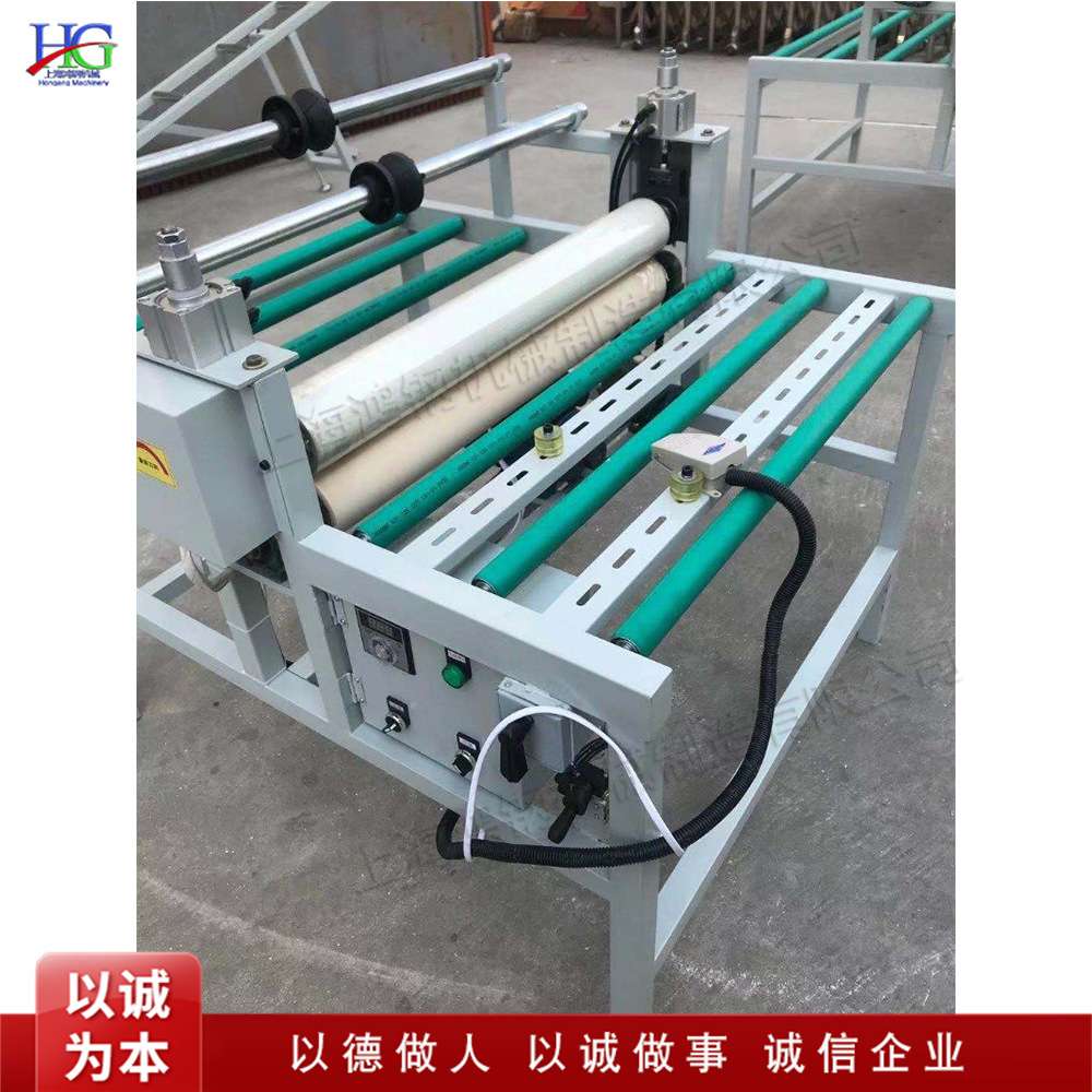 晶钢门茶几玻璃覆膜机 前后瓷砖移门覆膜设备 电动控温铝板贴膜机