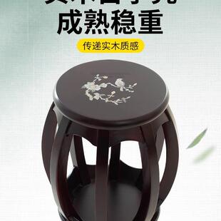 实木古筝凳子古筝凳专业凳单人弹琴圆凳儿童成人练琴敦煌