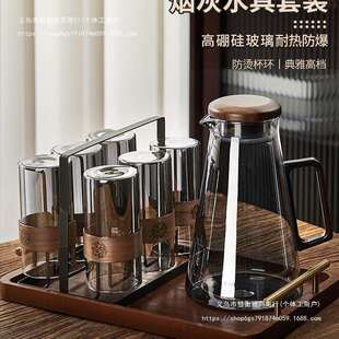 新中式感泡茶待客耐高温玻璃喝水客厅具杯子套装家用2025轻奢水壶