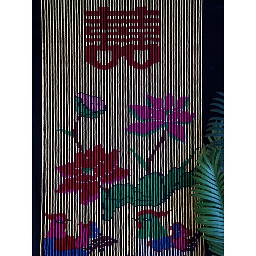A10L新款纯手工门帘玄关隔断珠帘挂帘复古屏风卫生间挡卧室帘成品