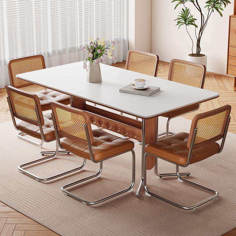 中古风岩板餐桌现代简约小户型家用法式复古长方形实木不锈钢饭桌,电子元器件市场,其它元器件,淘宝优惠券,粉丝福利购,淘宝优惠卷