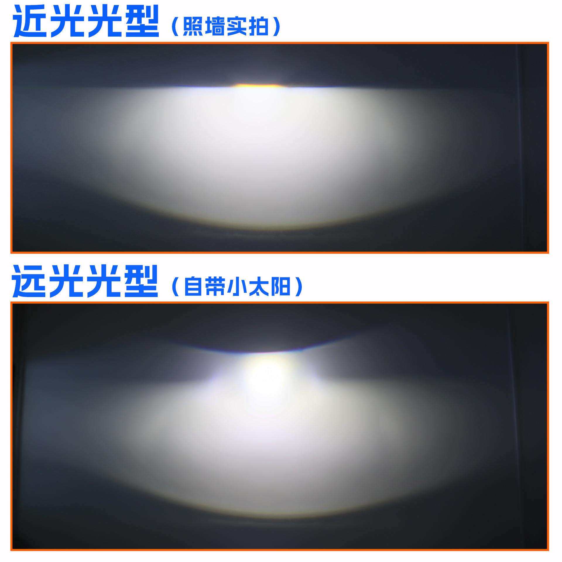 跨境K1车灯H4透镜led双杯大灯泡自带透镜远近一体h4广州汽配