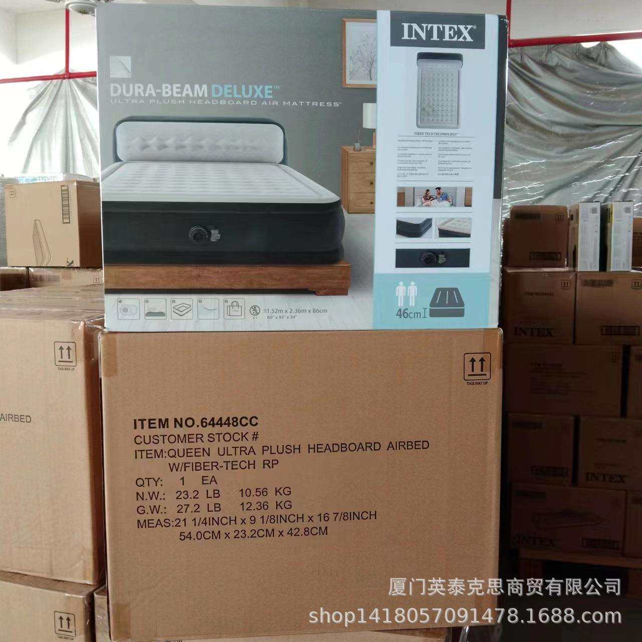 intex 64448电泵充气床垫双人卧室pvc可折叠气垫床现货