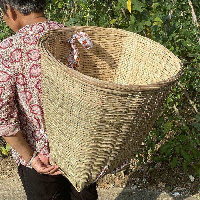 背篓竹编制品手工家用竹蔑背兜影视道具民用背玉米背材背猪草背篓