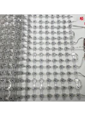LED网格屏户外亮化透明屏P50间距全彩DMX512软屏景观亮化显示屏