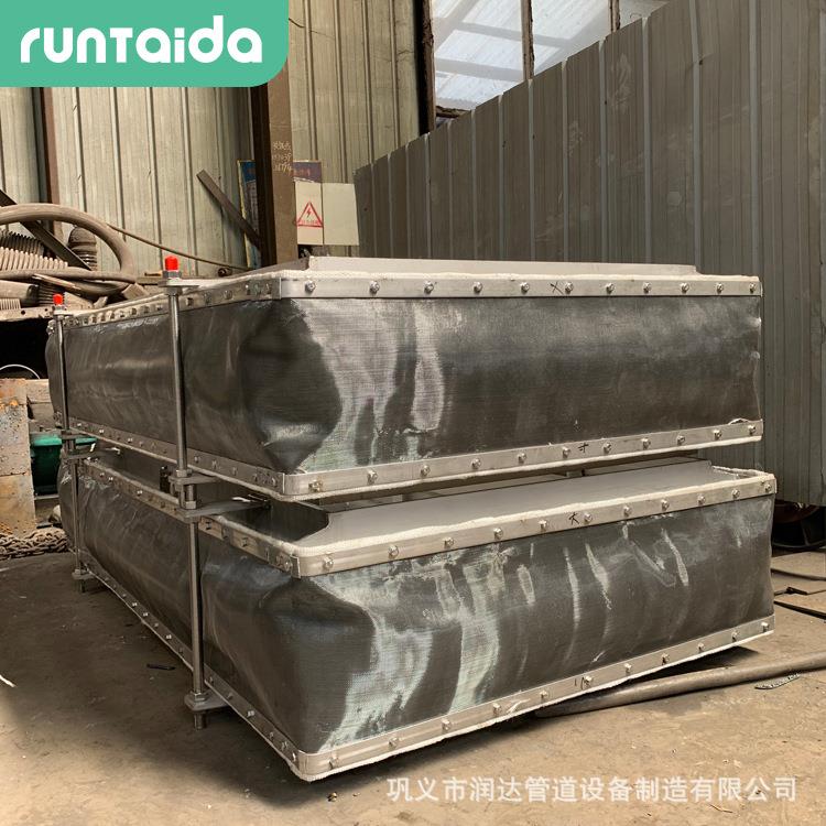 工厂脱硝脱硫蒙皮圈带供应烟道膨胀节耐高温非金属膨胀节蒙皮