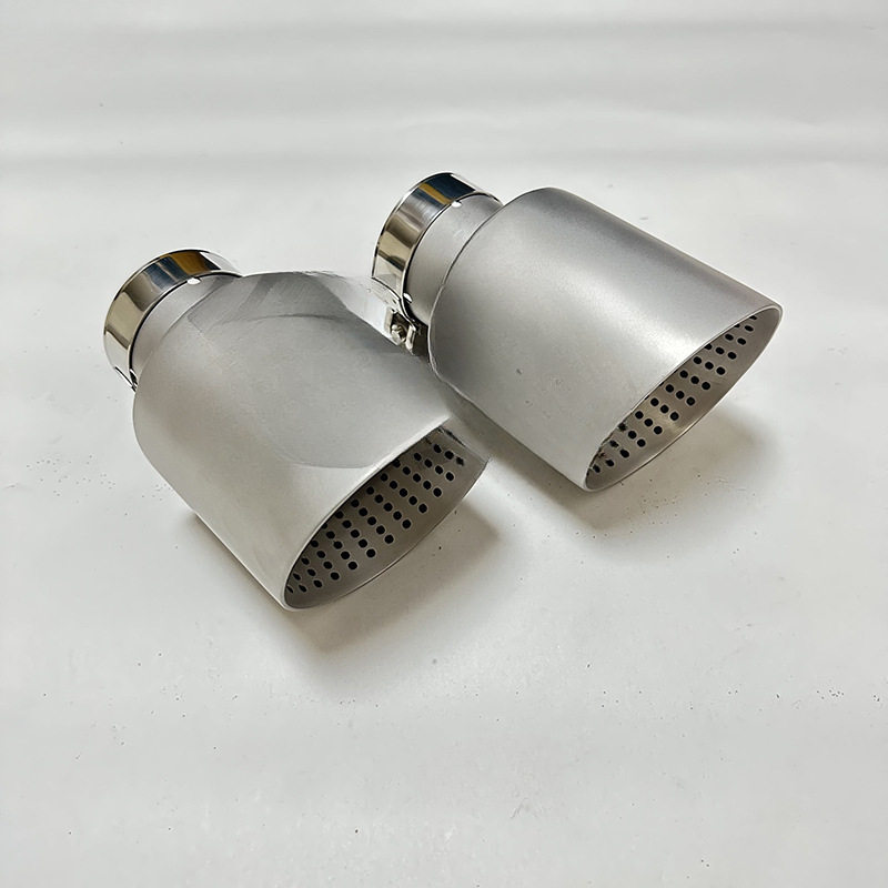 汽车排气管尾喉改装消声器装饰不锈钢大口径开孔喇叭口适用于