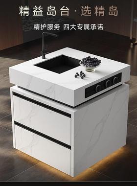 岛柜台头家用小户型客现厅简约风餐边倒台料理台水槽可定12767代