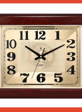 20寸□厅夜光大钟钟表办公简约挂Fh($%pb*客表家挂用静音时钟万年