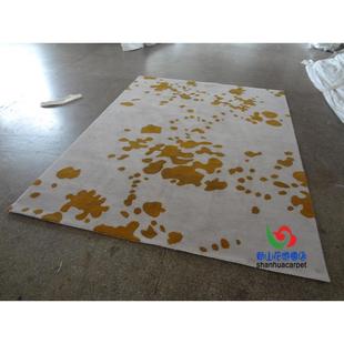 新沙式 抽象771红色中水墨卧画样板房客厅茶几发地毯书房室大厅接