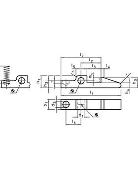 EH22QXL扣200有簧力的扣件,弹DIN610弹力扣自动上扣自动弹力件