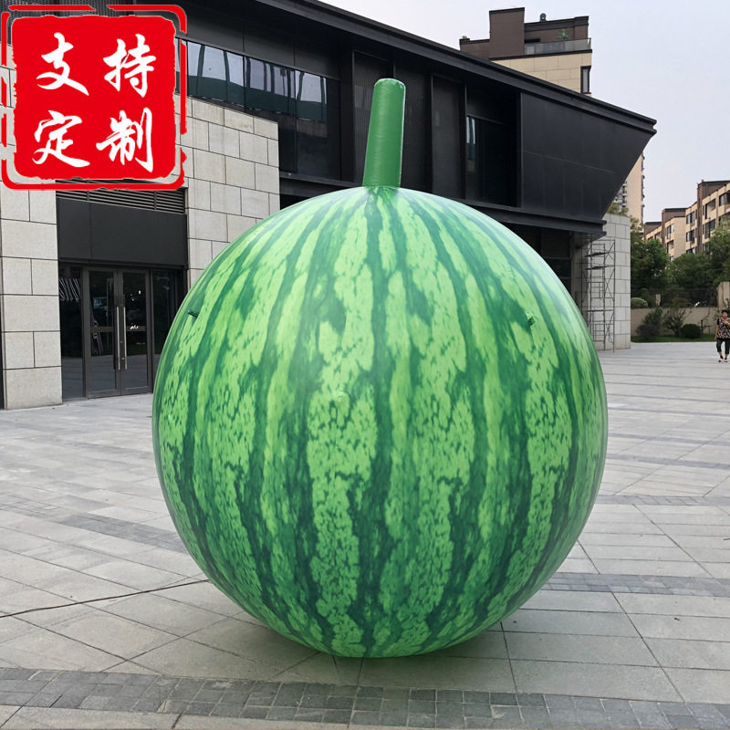 桃子香蕉哈密瓜充气仿真气模水果蔬菜模型卡通美陈人偶派对充气式