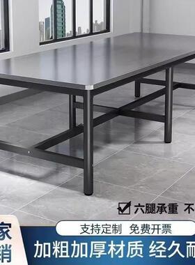 车NIX重型不锈工作台操作钢台子长方桌形工作台裁剪台打间包桌双